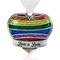 Gloria Duchin Love is Love Pewter Metal Rainbow Heart Christmas Tree Ornament Gay Pride
